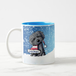 Café Em Dois Tons Caneca de Natal Bouvier des Flandres