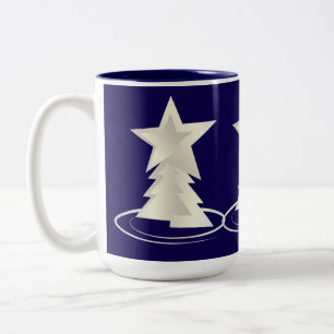 Café Em Dois Tons Caneca de Natal Branca