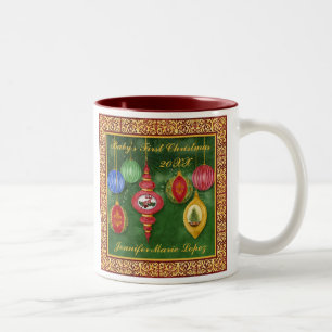 Café Em Dois Tons Caneca de Natal Clássica de 1 rua