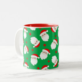 Café Em Dois Tons Caneca de Natal do Papai Noel Xmas