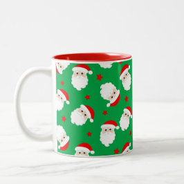 Café Em Dois Tons Caneca de Natal do Papai Noel Xmas