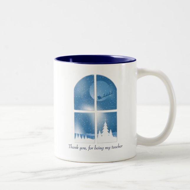 Café Em Dois Tons Caneca de Natal/Inverno (Direita)