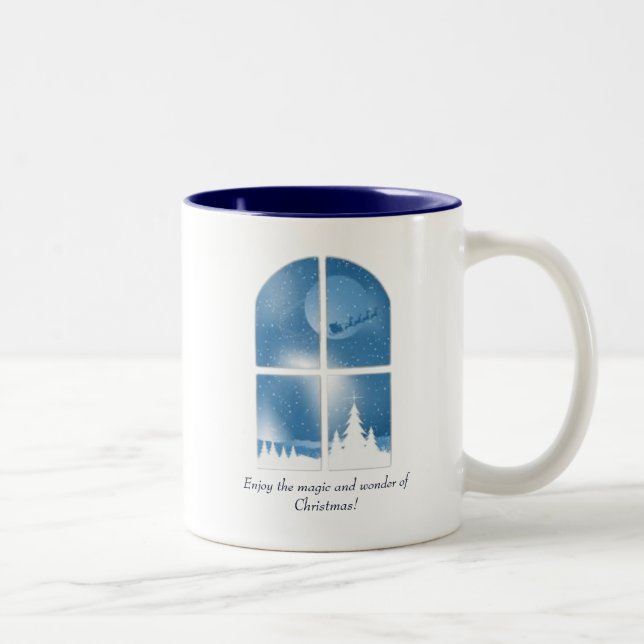Café Em Dois Tons Caneca de Natal/Inverno (Direita)