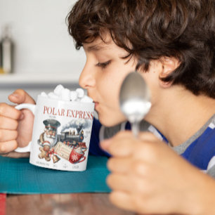 Café Em Dois Tons Caneca de Natal Polar Express