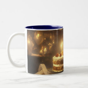 Café Em Dois Tons Caneca de Natal por Fabuloso Criador de Ratos