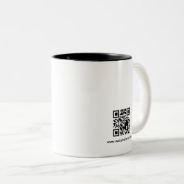 Café Em Dois Tons Caneca de negócios com logotipo de QR personalizad