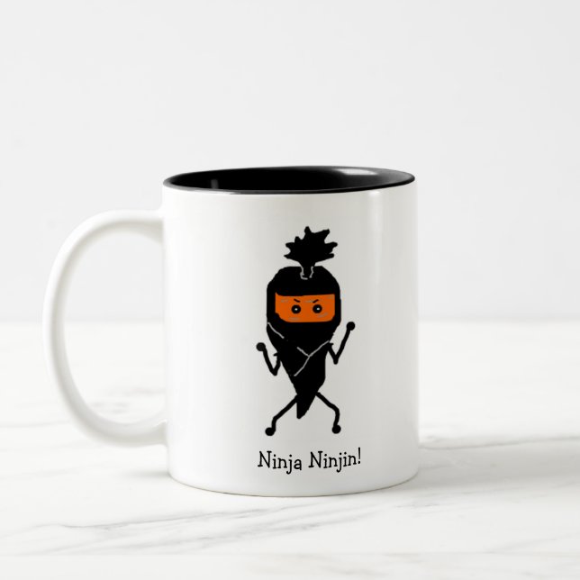 Café Em Dois Tons Caneca de Ninja Ninjin (Esquerda)