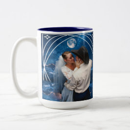Café Em Dois Tons Caneca de Noiva e Noivo Dançando Romântico - Prese