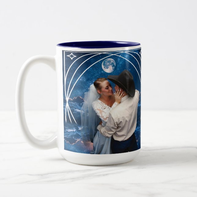 Café Em Dois Tons Caneca de Noiva e Noivo Dançando Romântico - Prese (Esquerda)