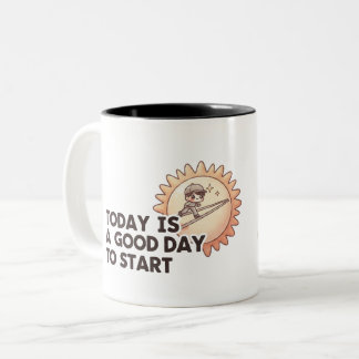 Café Em Dois Tons Caneca de Nome Personalizado Hoje É Um Bom Dia Par