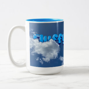 Café Em Dois Tons Caneca de nuvem