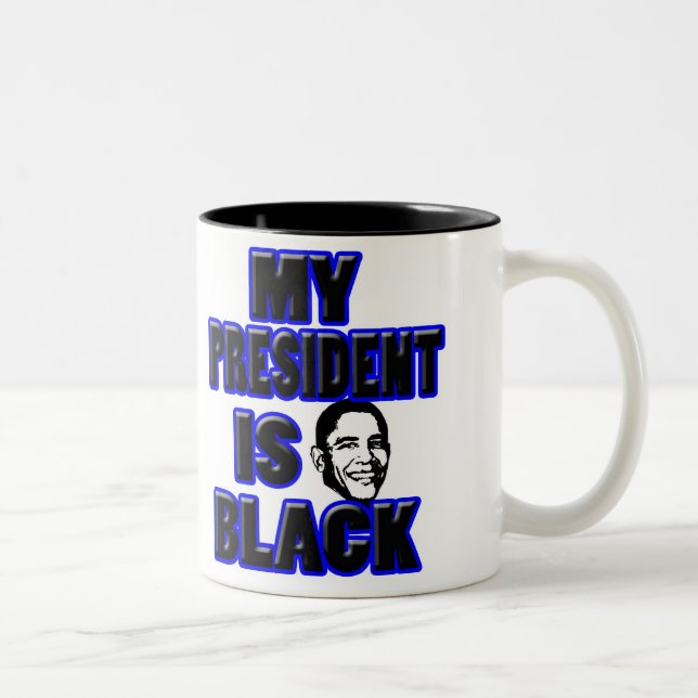 Café Em Dois Tons Caneca de Obama (azul) (Direita)