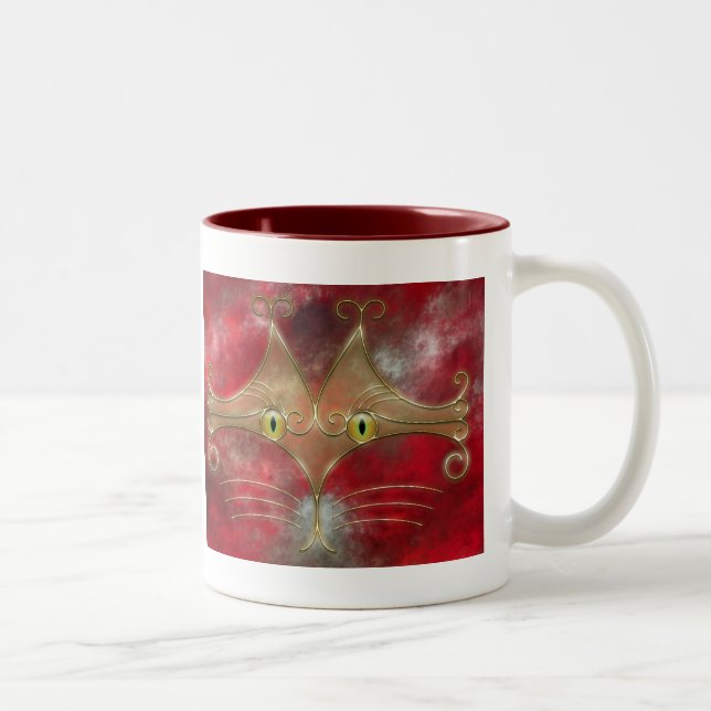 Café Em Dois Tons Caneca de Olhos de Gato (Direita)