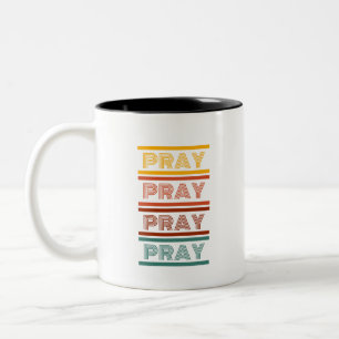 Café Em Dois Tons Caneca de Oração