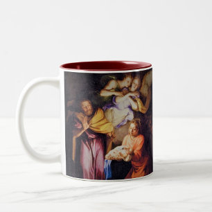 Café Em Dois Tons Caneca de Oração da Natividade Personalizável
