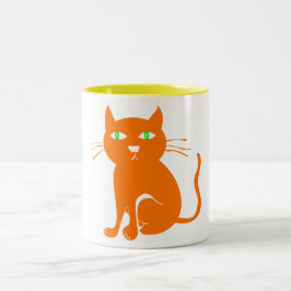 Café Em Dois Tons Caneca de OrangeCat
