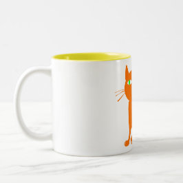 Café Em Dois Tons Caneca de OrangeCat