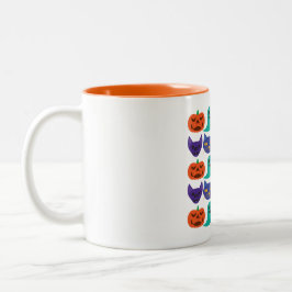 Café Em Dois Tons Caneca de Padrão de Halloween