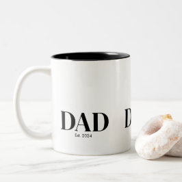 Café Em Dois Tons Caneca de Pai Moderno Estabelecido