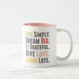 Café Em Dois Tons caneca de palavras sábias