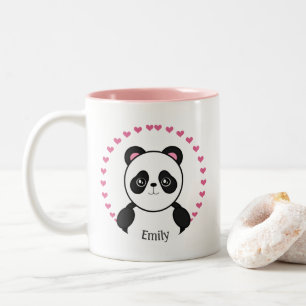 Café Em Dois Tons Caneca de Panda Personalizada