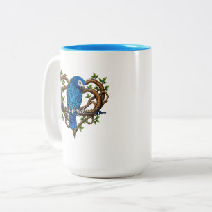 Café Em Dois Tons Caneca de Papagaio Cinzento Africano Motivacional 