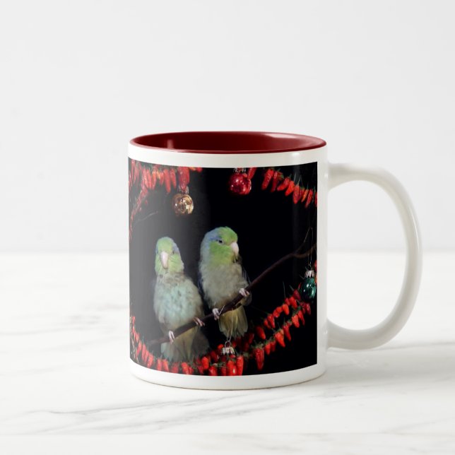 Café Em Dois Tons Caneca de Parrotlets (Direita)