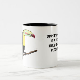 Café Em Dois Tons Caneca de Pássaro Tucano Editável