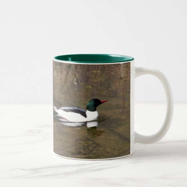Café Em Dois Tons Caneca de Pato-Mergulhão-Comum (Direita)