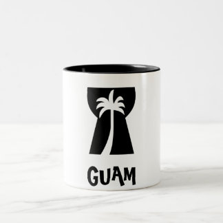 Café Em Dois Tons CANECA de pedra de Guam Latte