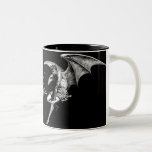 Café Em Dois Tons Caneca de pensamento do Pentagram da satã