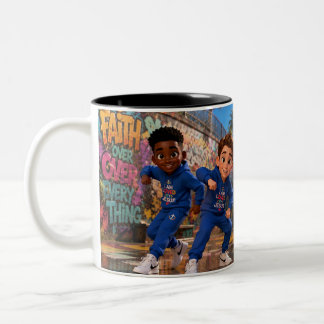 Café Em Dois Tons Caneca de personagem Fé acima de tudo