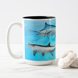 Café Em Dois Tons Caneca de Pescador Esportivo de Águas Profundas