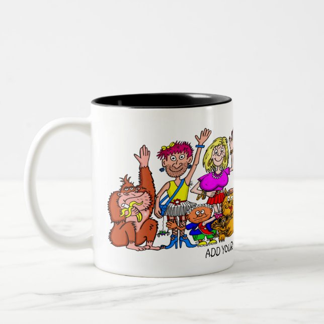 Café Em Dois Tons Caneca de pessoas engraçadas (Esquerda)