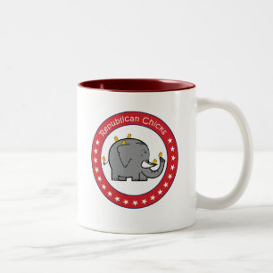 Café Em Dois Tons caneca de pintinhos republicana