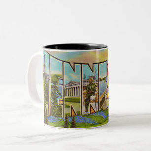 Café Em Dois Tons Caneca de postal antiga do Tennessee