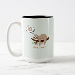 Café Em Dois Tons Caneca de Preguiça – Presente Divertido para Dias