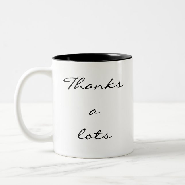 Café Em Dois Tons Caneca de presente agradecimento com escrita moder (Esquerda)