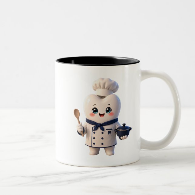 Café Em Dois Tons Caneca de Presente de Dentista Engraçado Personage (Direita)