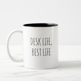 Café Em Dois Tons Caneca de Presente de Humor no Escritório Citações
