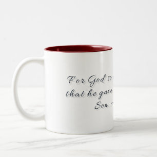 Café Em Dois Tons Caneca de Presente João 3:16