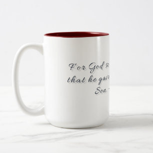 Café Em Dois Tons Caneca de Presente João 3:16
