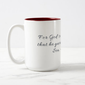 Café Em Dois Tons Caneca de Presente João 3:16