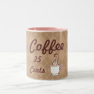 Café Em Dois Tons Caneca de Presente para Cafeteria