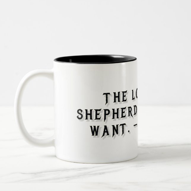 Café Em Dois Tons Caneca de Presente Salmo 23:1 (Esquerda)