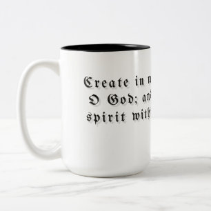 Café Em Dois Tons Caneca de Presente Salmo 51:10