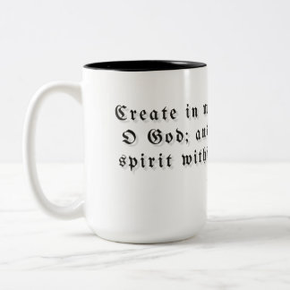 Café Em Dois Tons Caneca de Presente Salmo 51:10