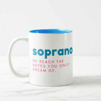 Café Em Dois Tons Caneca de presente soprano, caneca de soprano, pre