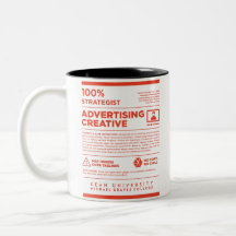 Caneca de propaganda da etiqueta de cuidado Kean M