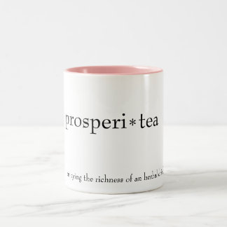 Café Em Dois Tons caneca de "próspero chá"